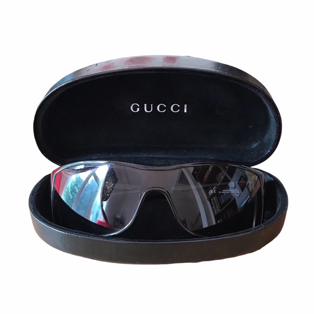 Vintage Gucci gg 1463 wraparound visor sunglasses